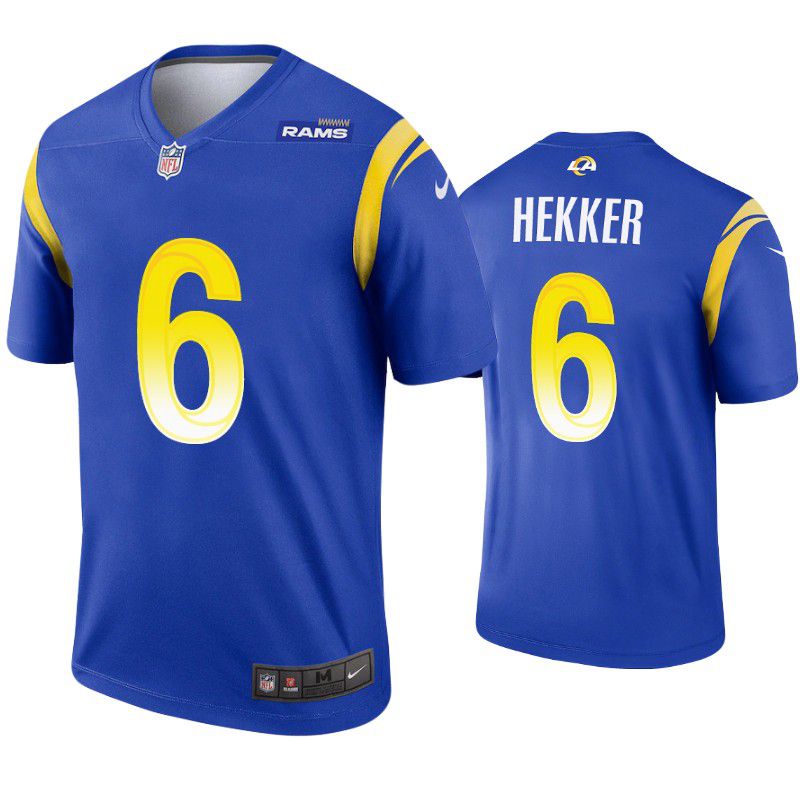 Men Los Angeles Rams 6 Johnny Hekker Nike Royal Legend NFL Jersey